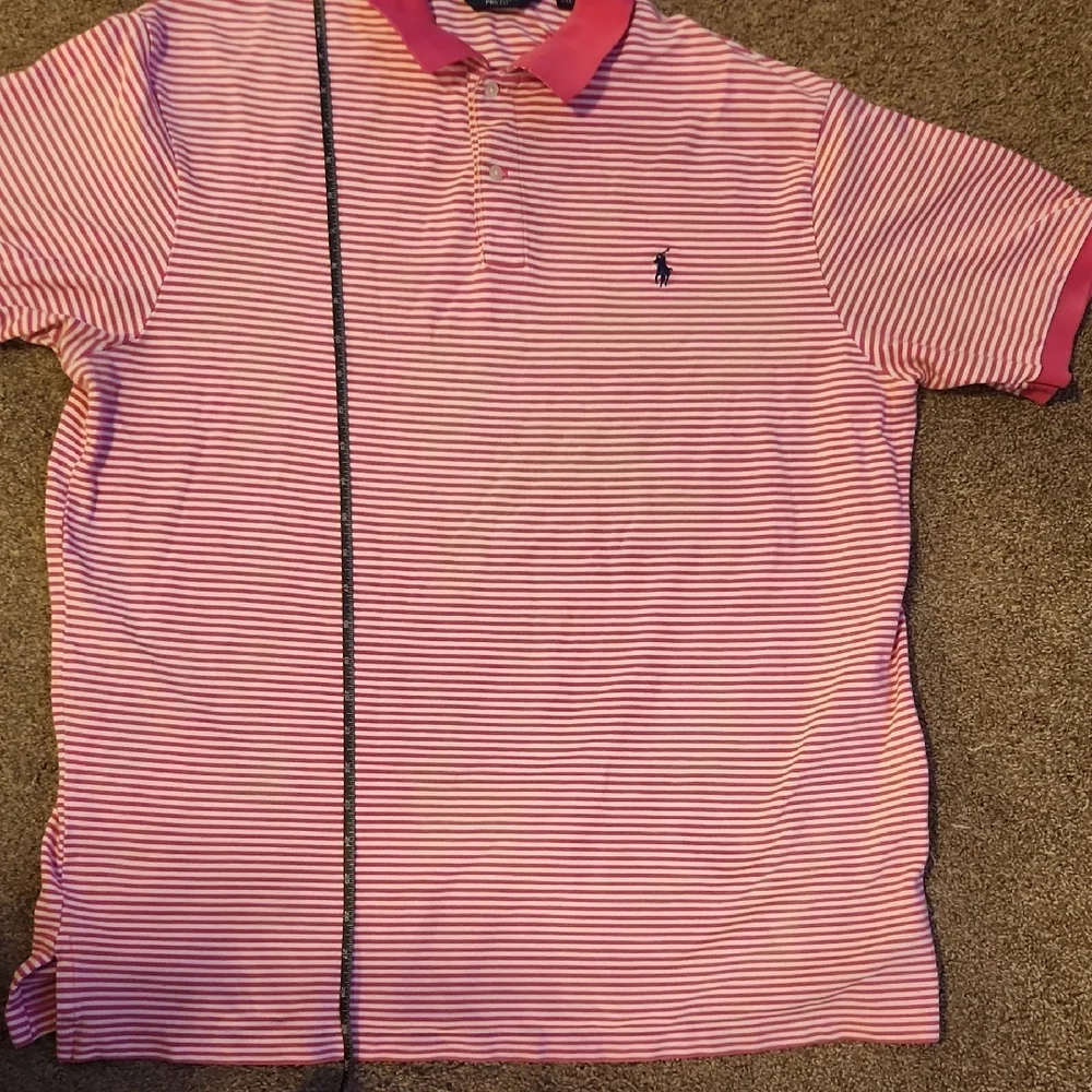Ralph Lauren Pink Striped Polo Shirt